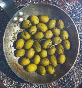 Heisse Oliven mediterraner Art